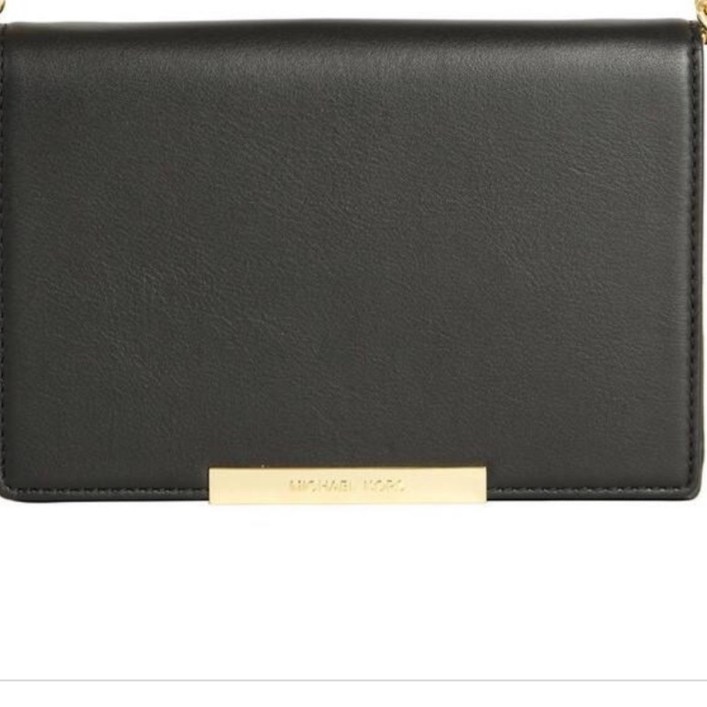 NWT Michael Kors Lana black wallet clutch